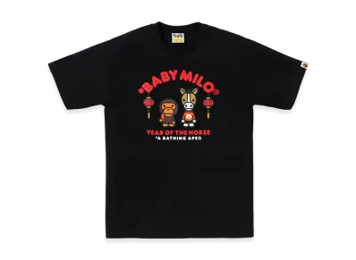 A BATHING APE Year Of The Horse Baby Milo Tee "Black"