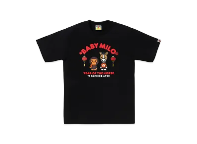A BATHING APE Kids Year Of The Horse Baby Milo Tee "White"