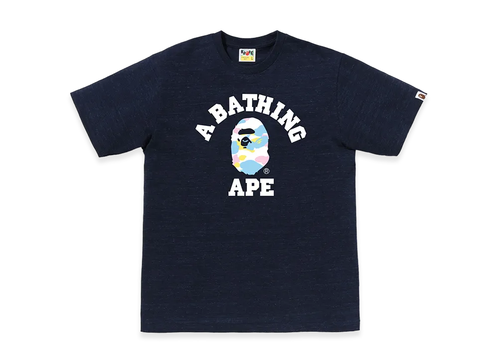 A BATHING APE New Multi College Tee "Navy"
