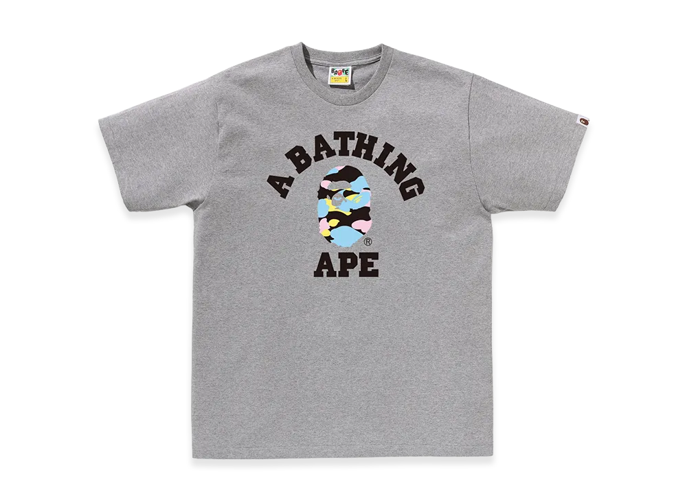 A BATHING APE New Multi College Tee "Gray"