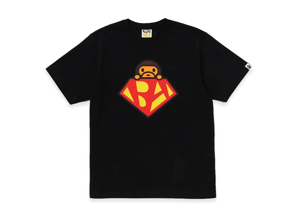 A BATHING APE Hero Baby Milo Tee "Black"
