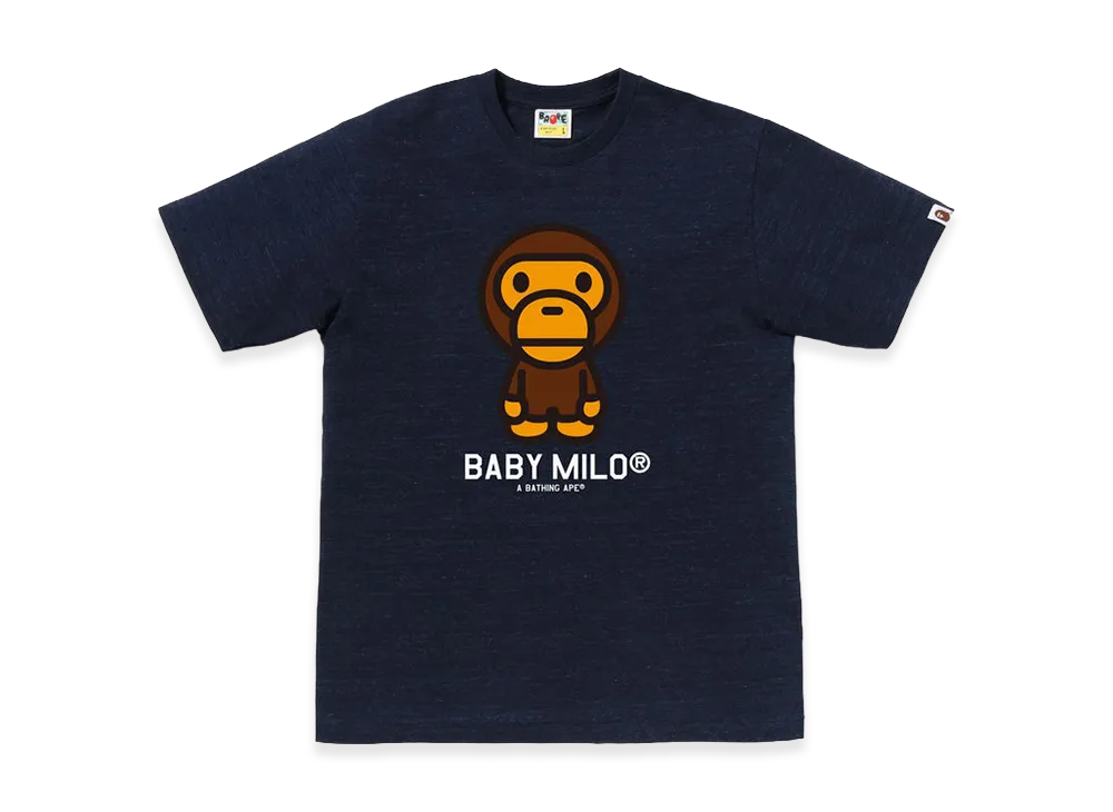 A BATHING APE Baby Milo Tee "Navy"
