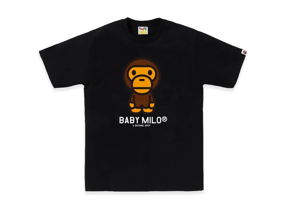 A BATHING APE Baby Milo Tee "Black"