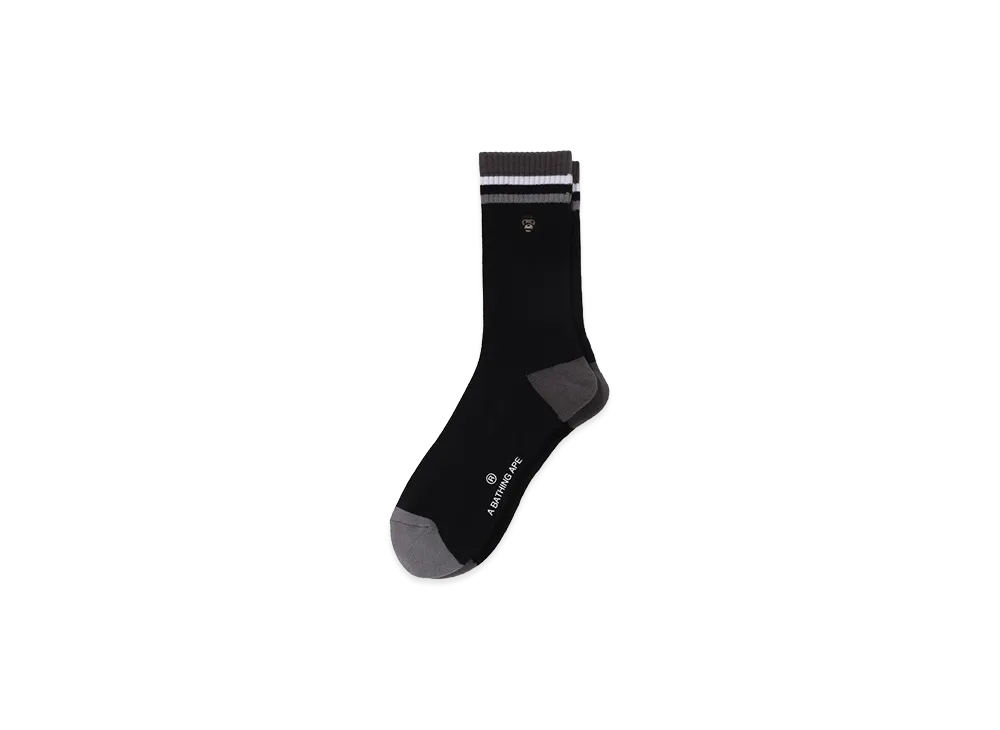 A BATHING APE Baby Milo Line Socks "Black"