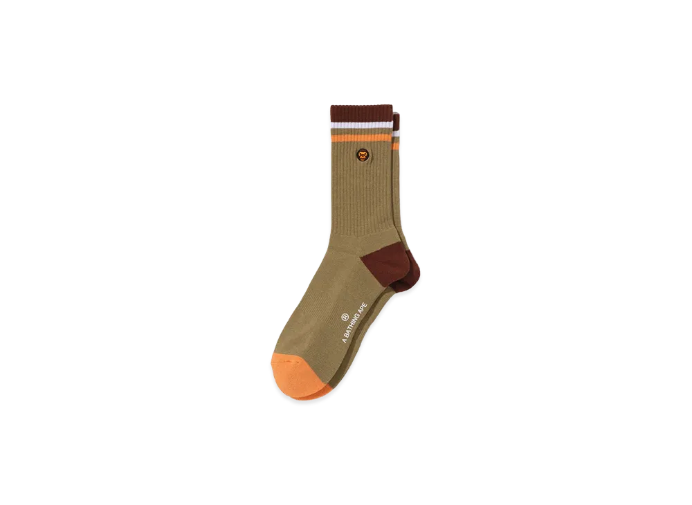 A BATHING APE Baby Milo Line Socks "Beige"