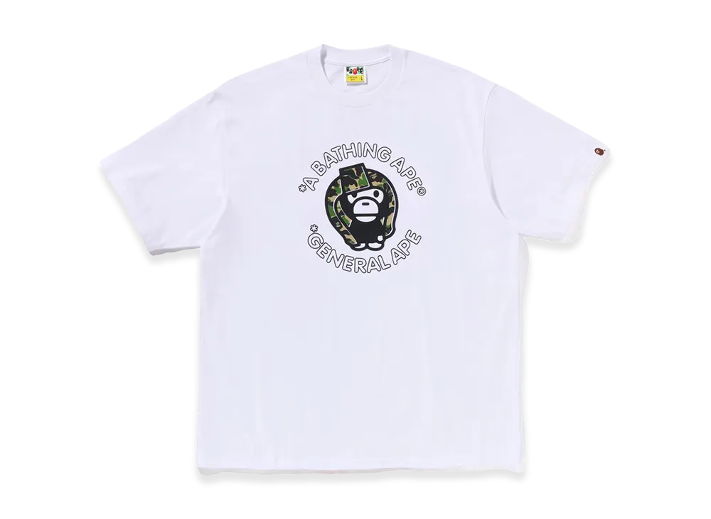 A BATHING APE ABC Camo Baby Milo Relaxed Fit Tee "White"