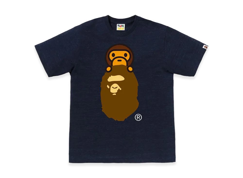 A BATHING APE Milo On Ape Head Tee "Navy"