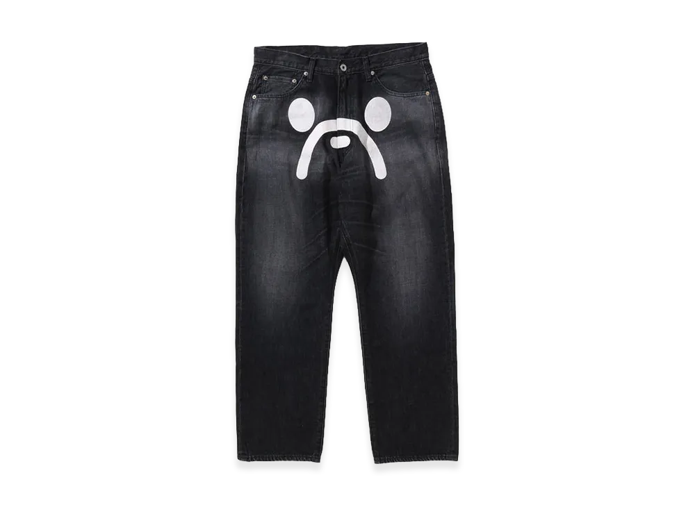 A BATHING APE Milo Face 13oz Denim Pants "Black"