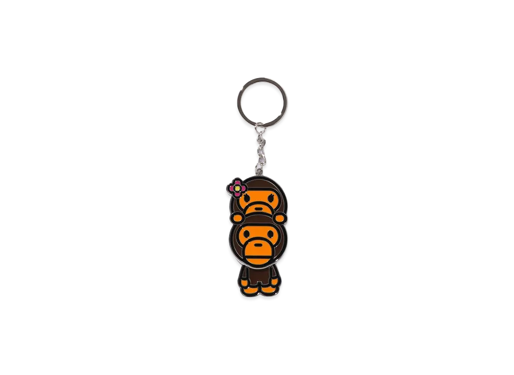 A BATHING APE Baby Lisa On Baby Milokey Chain "Brown"