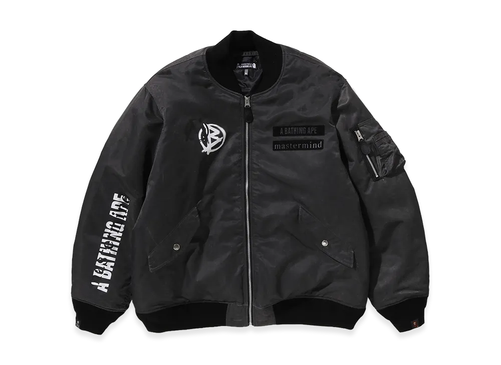 A BATHING APE x mastermind JAPAN Bomber Jacket M 18th "Black"