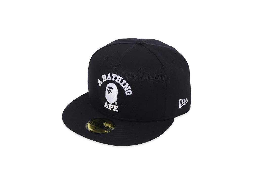 A BATHING APE x NEW ERA Glow In The Dark College 59Fifty Cap "Navy"