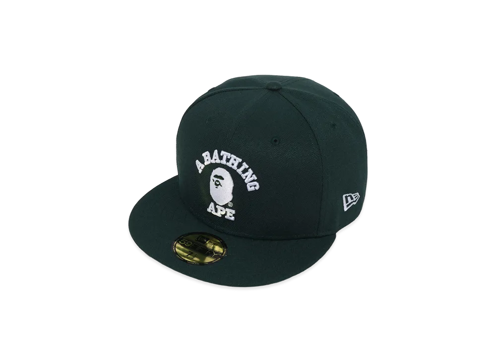 A BATHING APE x NEW ERA Glow In The Dark College 59Fifty Cap "Green"