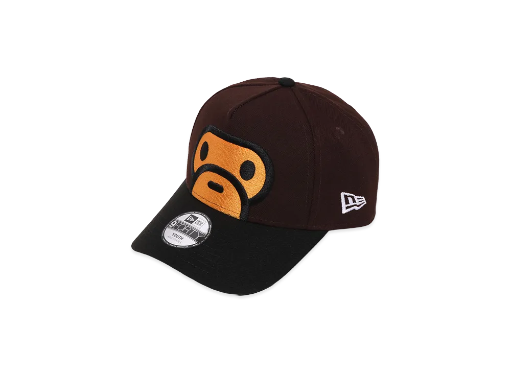 A BATHING APE x NEW ERA Milo Face 9Forty Cap "Brown"