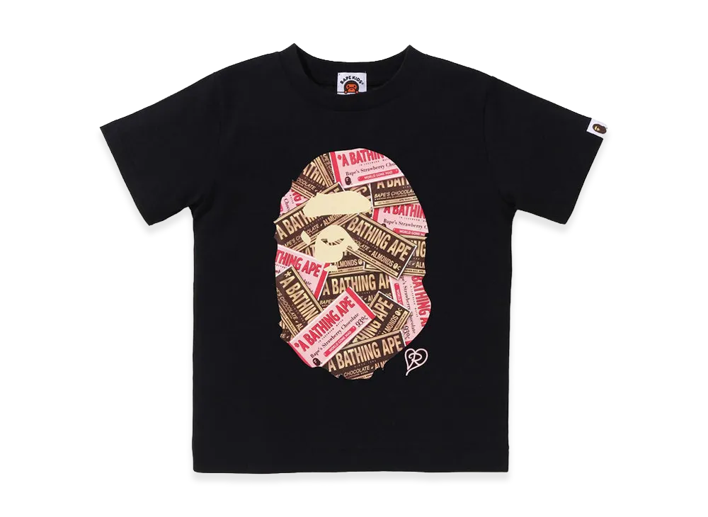 A BATHING APE Chocolate Ape Head Tee "Black"
