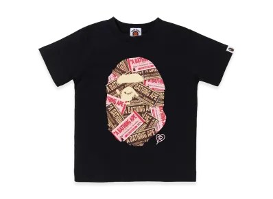 A BATHING APE Chocolate Ape Head Tee "Black"