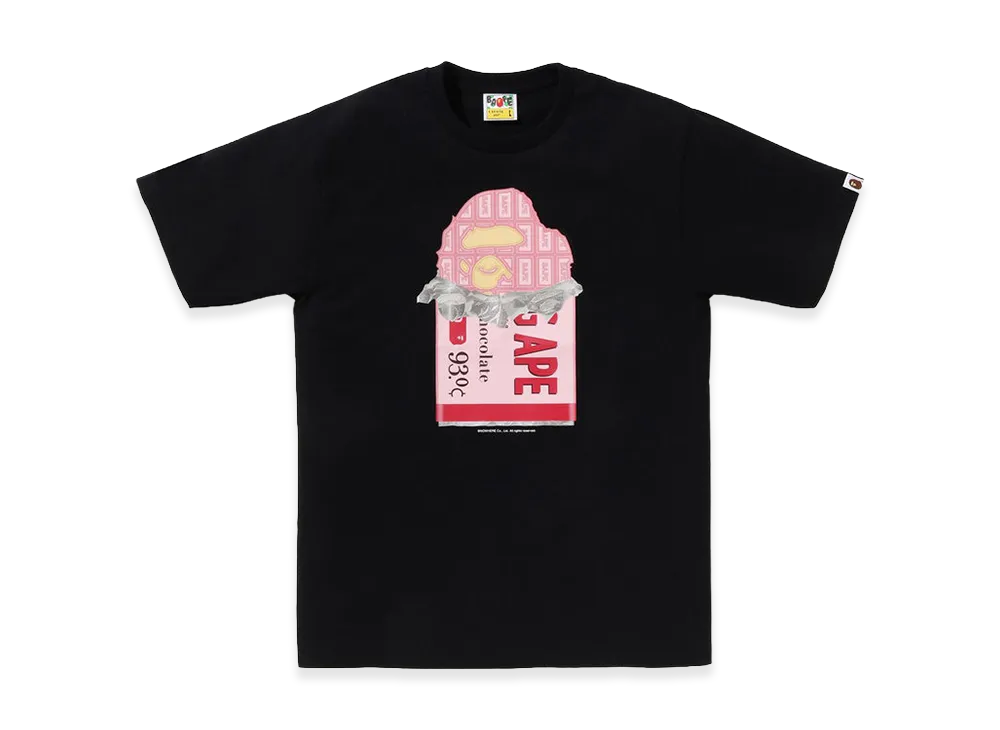 A BATHING APE Chocolate Bar Ape Head Tee "Black"