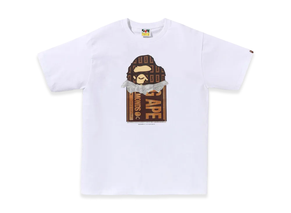 A BATHING APE Chocolate Bar Ape Head Tee "White"