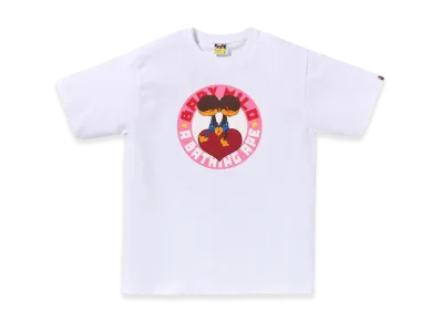 A BATHING APE Heart Baby Milo Tee "White"