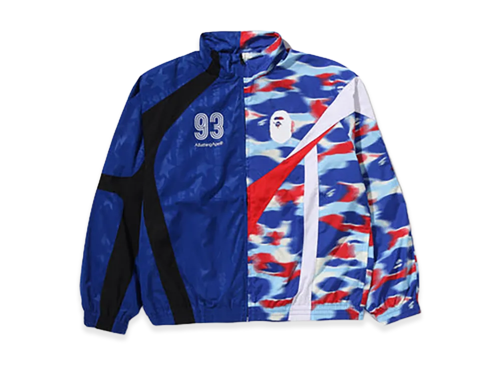 A BATHING APE Split Stand Collar Track Jacket "Blue"