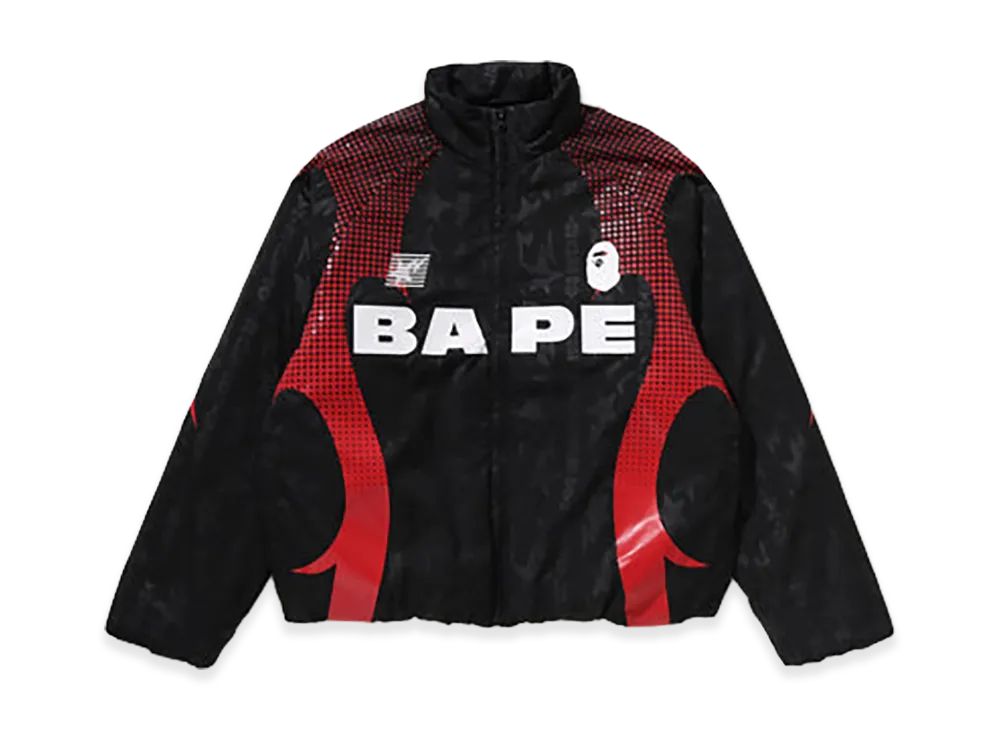 A BATHING APE ABA Frame Monogram Jacquard Multi Logo Padded Jacket "Black"