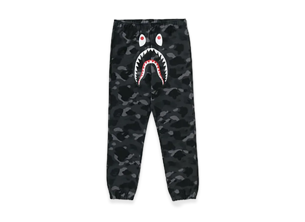 A BATHING APE Color Camo Shark Sweat Pants "Black"
