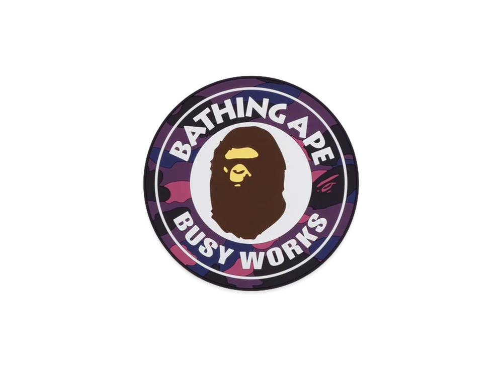 A BATHING APE Color Camo Busy Works Rubber Coaster "Purple"