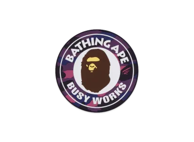 A BATHING APE Color Camo Busy Works Rubber Coaster "Purple"
