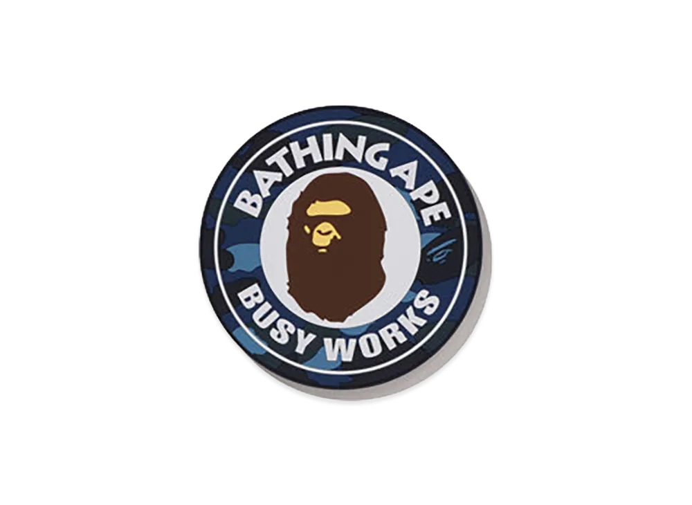 A BATHING APE Color Camo Busy Works Rubber Coaster "Navy"