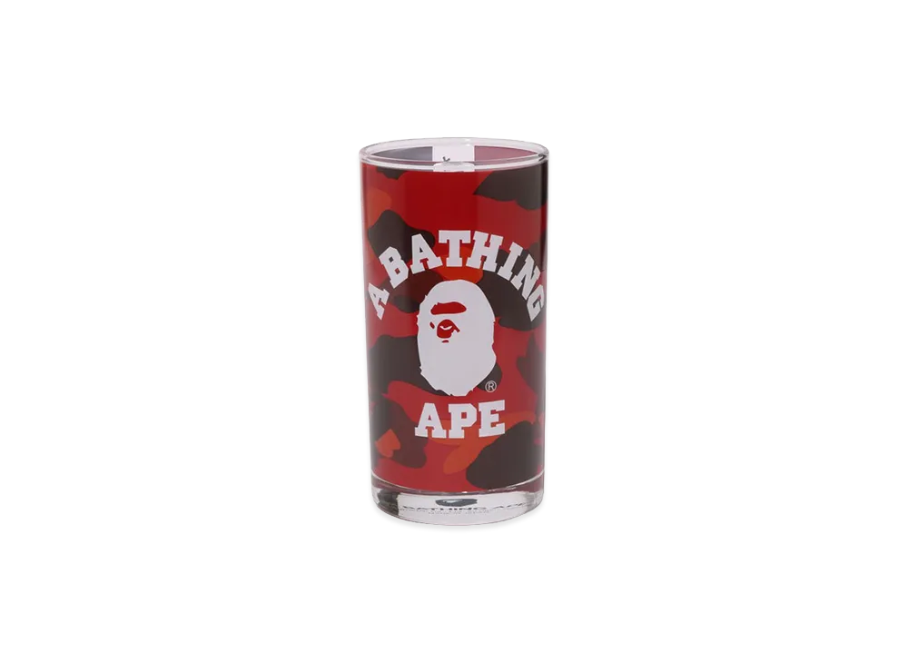 A BATHING APE Color Camo College Glass "Red"