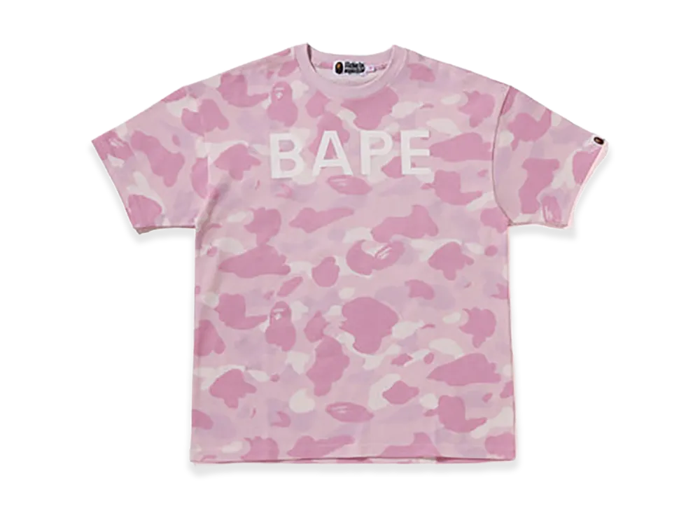A BATHING APE Bape Logo Color Camo Oversized Tee "Pink"