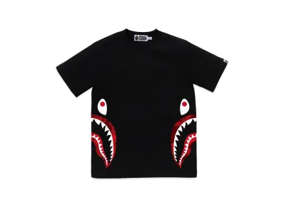 A BATHING APE Junior Color Camo Side Shark Tee "Black/Red"