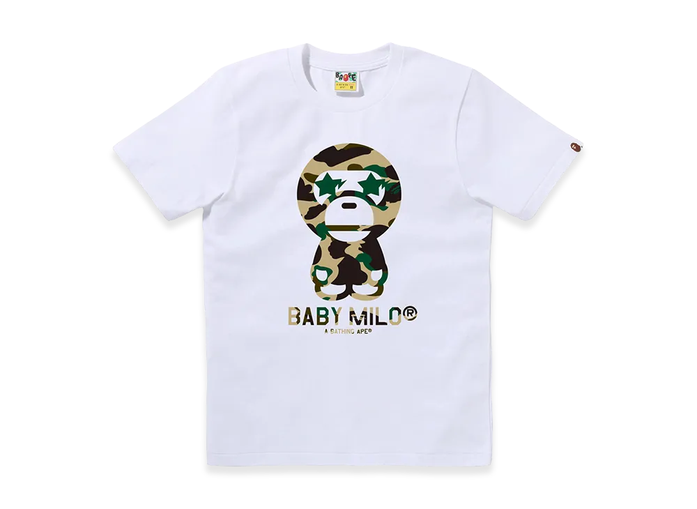 A BATHING APE 1st Camo Sta Eye Baby Milo Tee "White/Yellow"