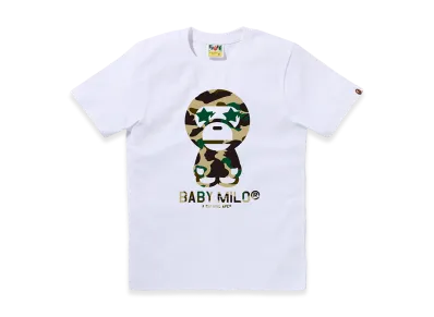 A BATHING APE 1st Camo Sta Eye Baby Milo Tee "White/Yellow"