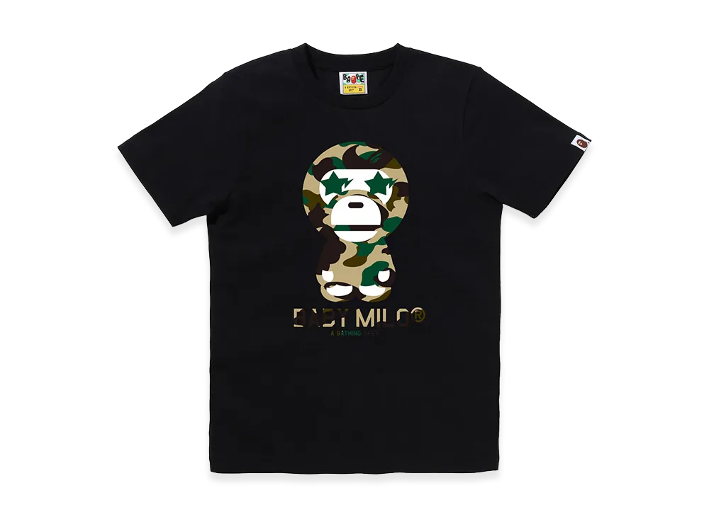 A BATHING APE 1st Camo Sta Eye Baby Milo Tee "Black/Yellow"