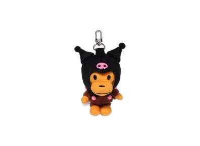 A BATHING APE x Kuromi Ladies Plush Doll Keychain "Black"