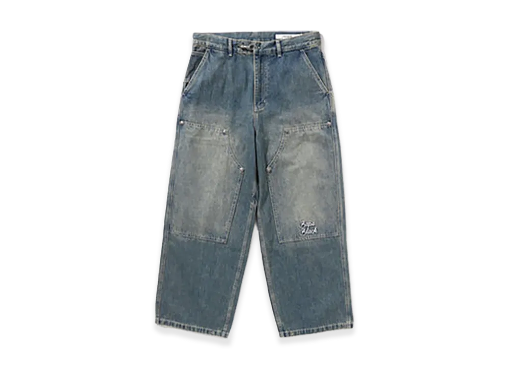 A BATHING APE Washed Chore Work Pants #2 "Light Indigo"