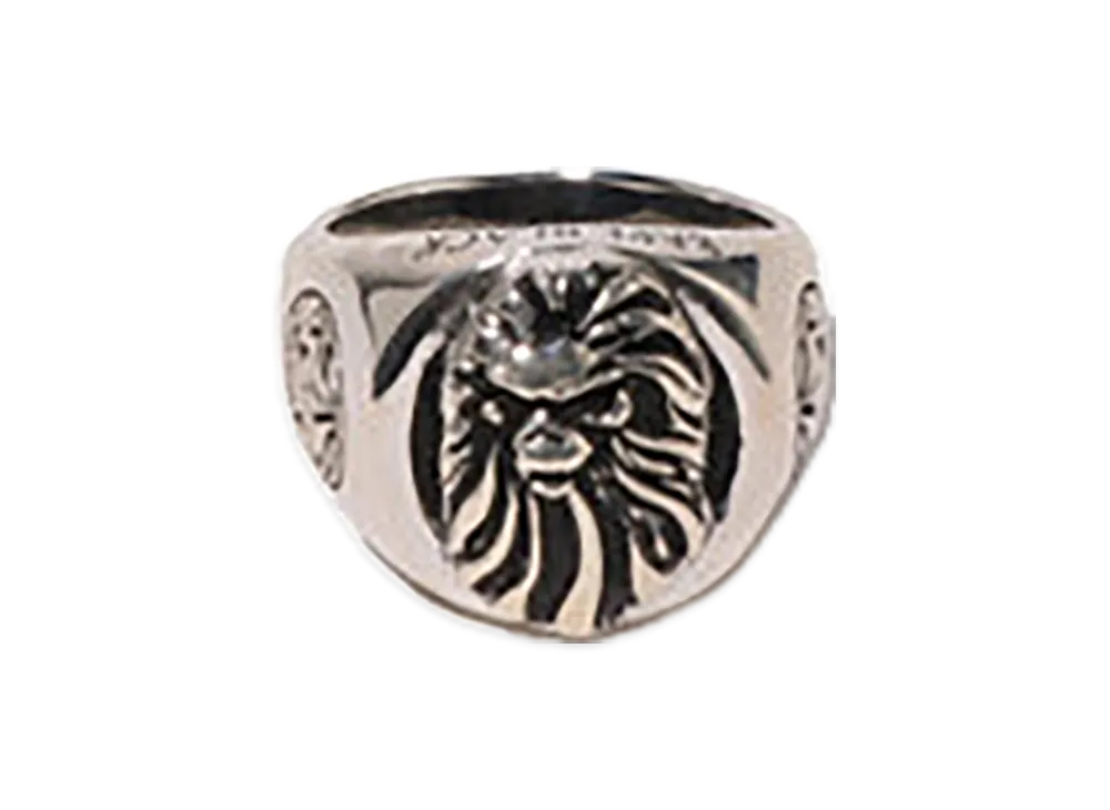 A BATHING APE Mad Face Clear Ring "Silver"