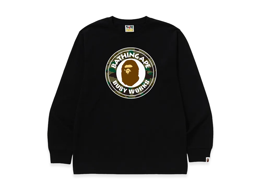 A BATHING APE Busy Works LS Tee "Black/Green"