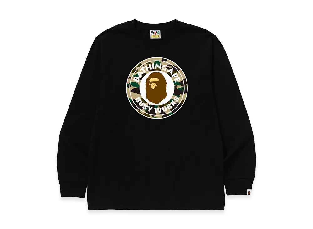 A BATHING APE Busy Works LS Tee "Black/Yellow"