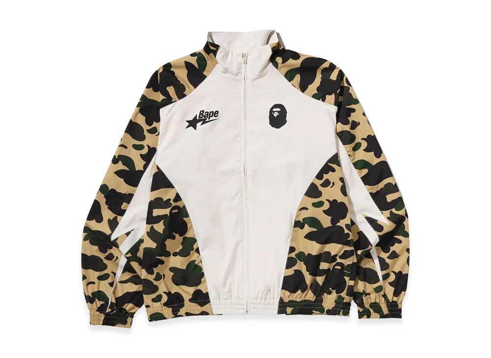 A BATHING APE Stand Collar Track Jacket "Yellow"