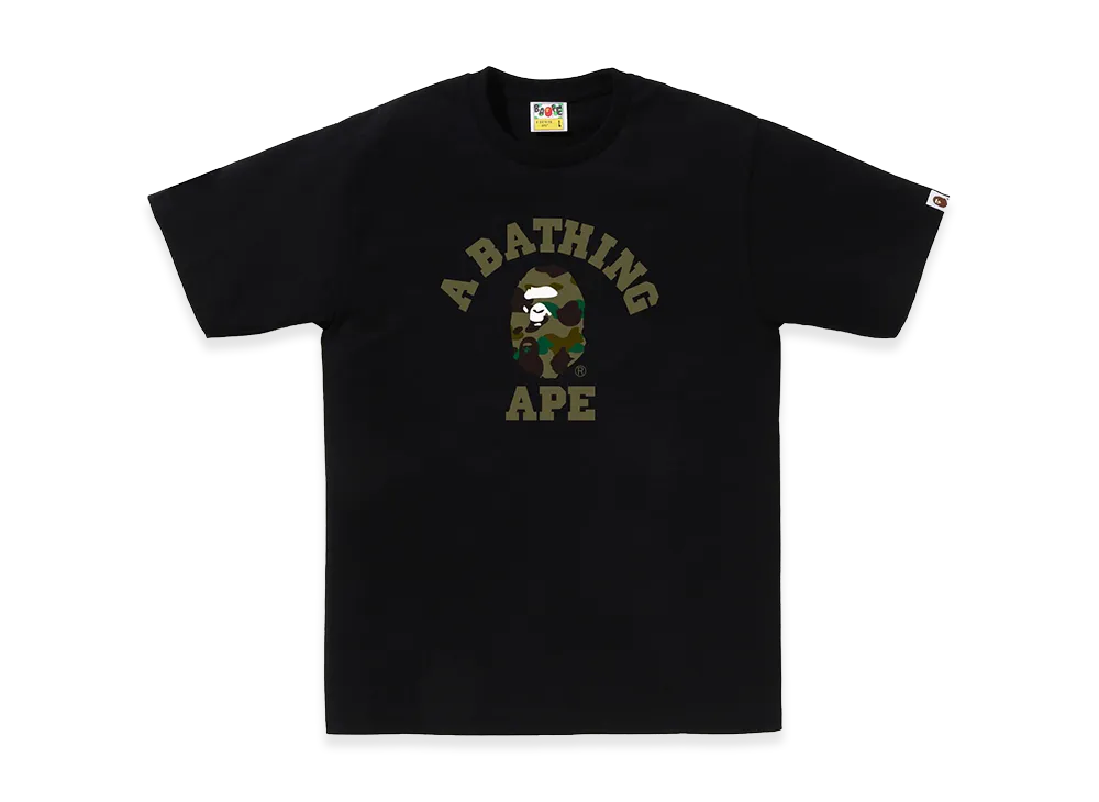 A BATHING APE College Tee "Black/Green"