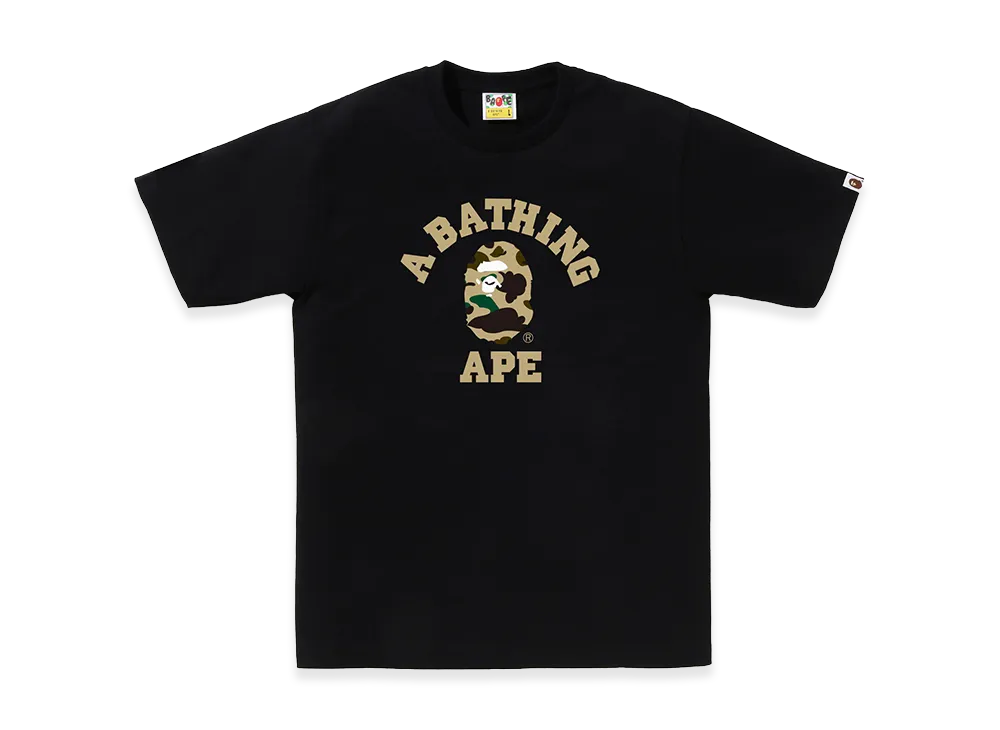 A BATHING APE College Tee "Black/Yelllow"