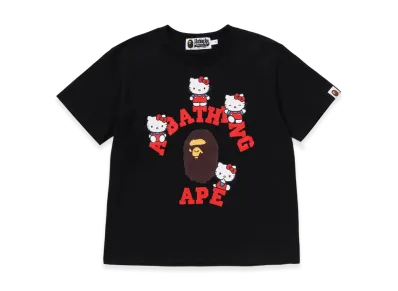 A BATHING APE x Hello Kitty Ladies College Mini Tee "Black"