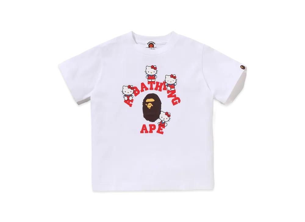 A BATHING APE x Hello Kitty Kids College Mini Tee 