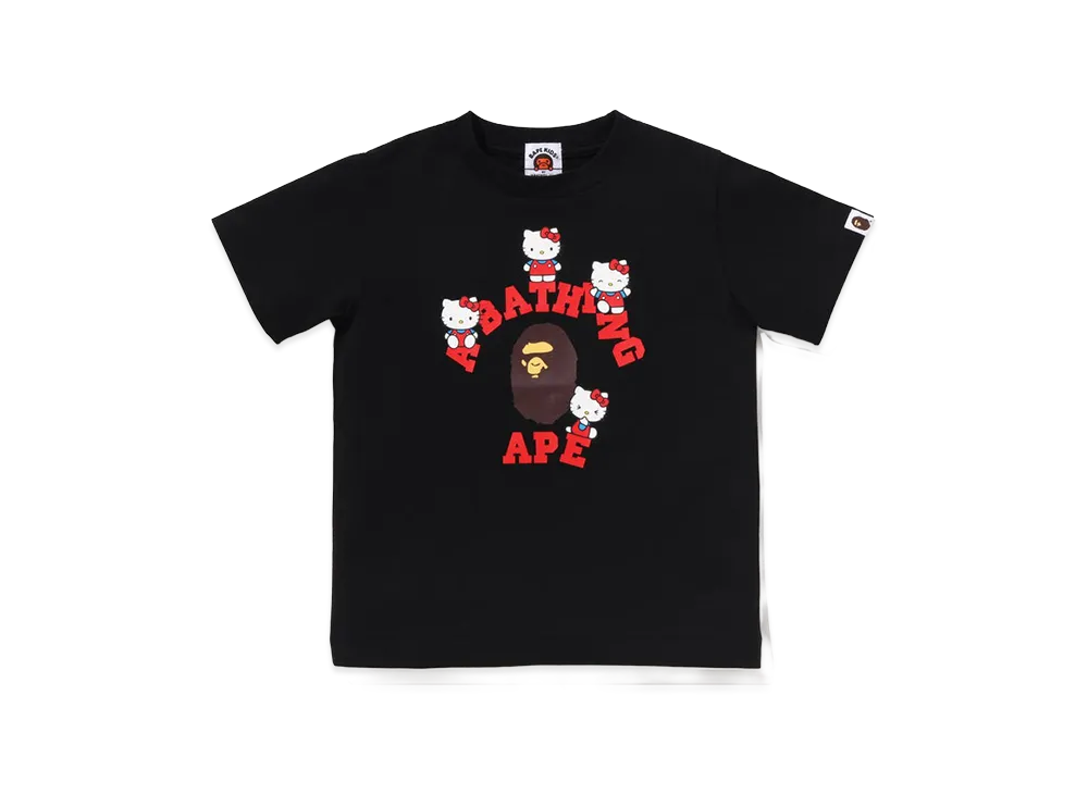 A BATHING APE x Hello Kitty Kids College Mini Tee "Black"