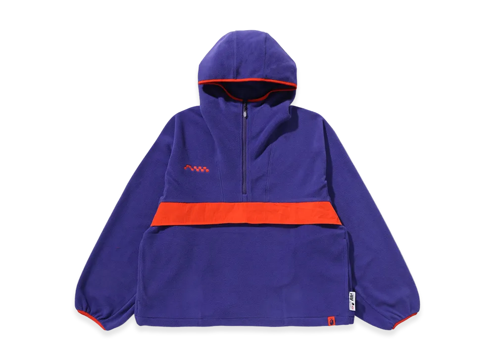 A BATHING APE x KAZUKI KURAISHI Halftone Logo Fleece Hoodie "Purple"