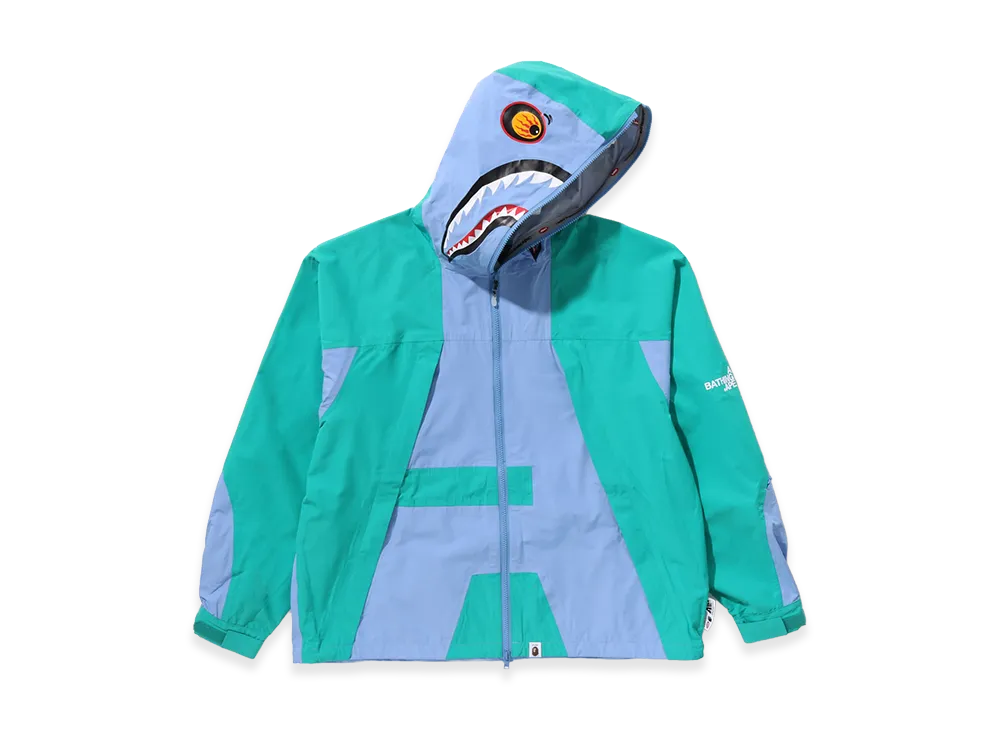 A BATHING APE x KAZUKI KURAISHI 3-Layer Shark BPAW Snowboard Jacket "Sax"