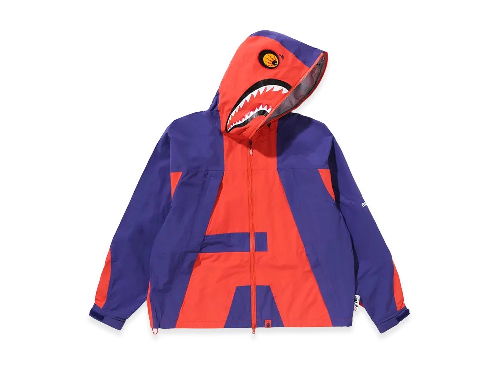 A BATHING APE x KAZUKI KURAISHI 3-Layer Shark BPAW Snowboard Jacket "Orange"