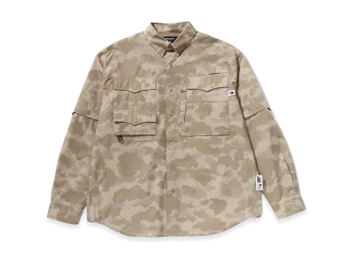 A BATHING APE x KAZUKI KURAISHI Digital Color Camo L/S Shirt "Olive"