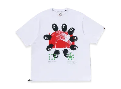 A BATHING APE x KAZUKI KURAISHI Geodesie S/S Tee "White"